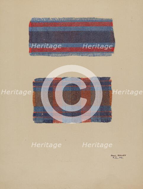 Textile Samples, c. 1939. Creator: Paul Kelly.