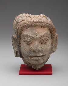 Head of a Male Deity (Deva), Haripunjaya period, 11th/12th century. Creator: Unknown.
