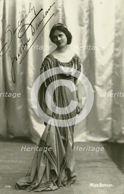 Dancer Isadora Duncan, c. 1906.