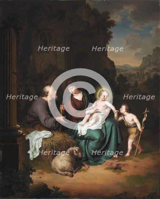 The Holy Family and Saint John the Baptist, 1708. Creator: Willem van Mieris.
