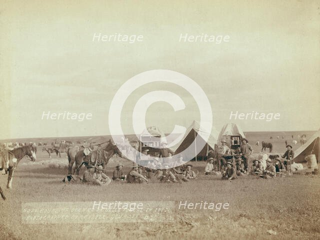 Roundup scenes on Belle Fouche [sic] in 1887, 1887. Creator: John C. H. Grabill.