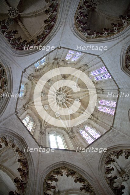 Central octagonal vault, Founder's Chapel, Monastery of Batalha, Batalha, Portugal, 2009. Artist: Samuel Magal