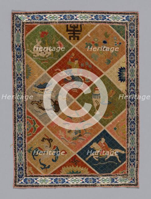 Panel (Dress Fabric), China, Qing dynasty (1644-1911), 1875/1900. Creator: Unknown.