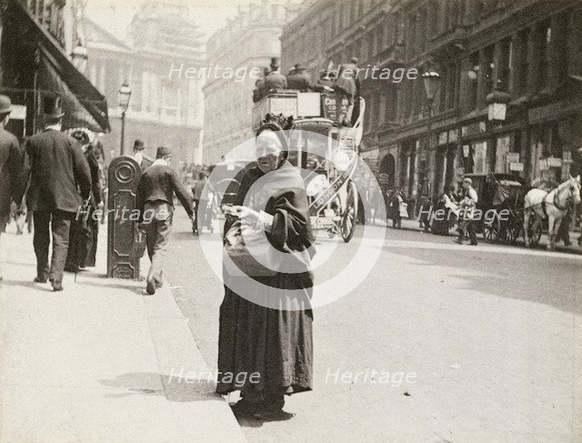 Match seller, Ludgate Hill, London, 1893. Artist: Paul Martin