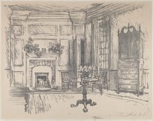 The Upper-room, Stenton, 1912. Creator: Joseph Pennell.