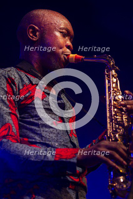 Seun Kuti, 2018. Artist: Alan John Ainsworth.