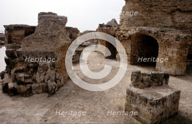 Ruins of the Roman baths of Antoninus 145-162 AD, in the ancient city of Carthage.