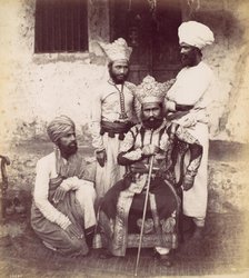 Four East Indian Men, 1870s. Creator: Francis Frith.