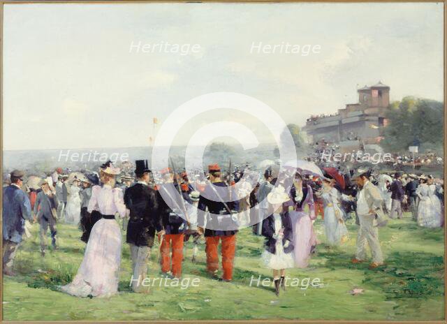 End of race in Auteuil, c1888 — 1898. Creator: Alfred H Smith.