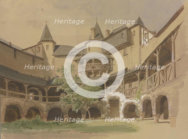 Pfalzgrafenstein Castle near Kaub, 1849. Creator: Carl Theodor Reiffenstein.