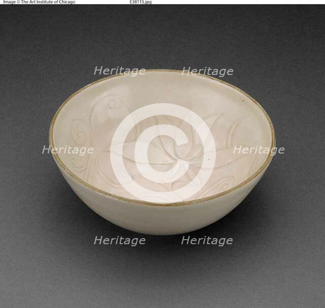 Bowl with Stylized Flowers and Leaves, Style of Northern Song dynasty, probably 20th century. Creator: Unknown.