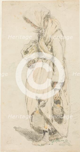 Peasant Woman (recto), n.d. Creator: Camille Pissarro.