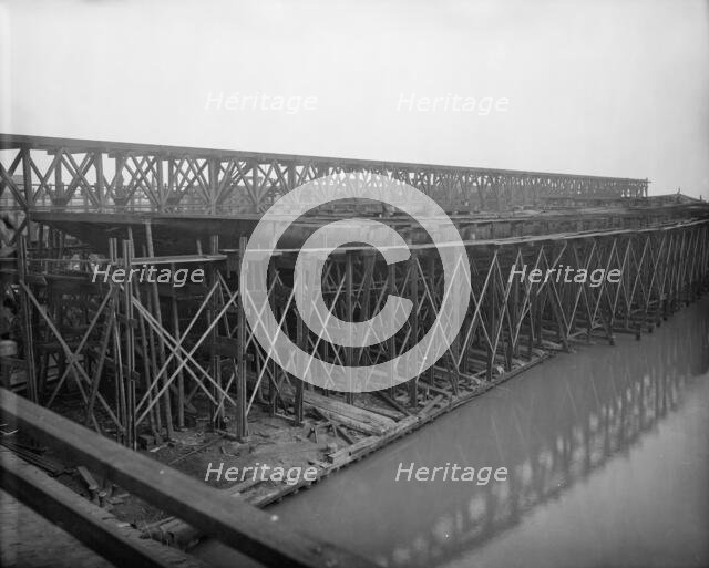 City of Cleveland, Steamer #168 on the ways, 1907. Creator: Unknown.