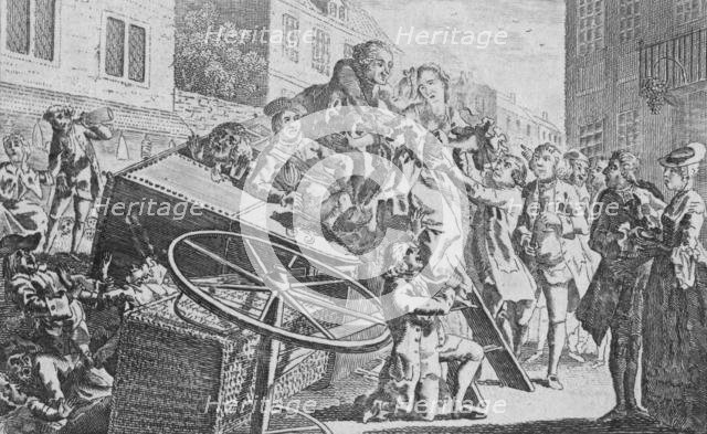 'The Coach Overturned', 18th century.  Creator: Unknown.