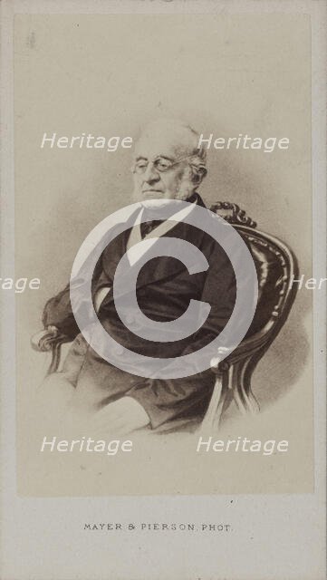 Portrait of Count Karl Robert Nesselrode (1780-1862), ca 1860. Creator: Photo studio Mayer & Pierson.