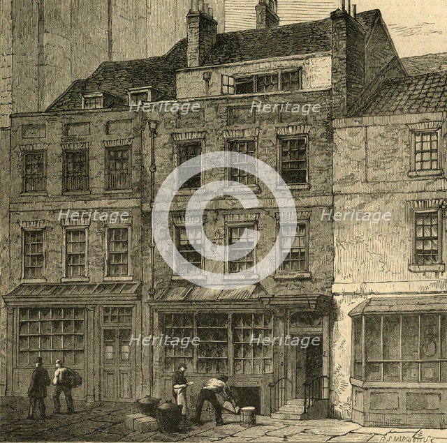 'Pope's House, Plough Court, Lombard Street (1860)', (1897). Creator: Unknown.