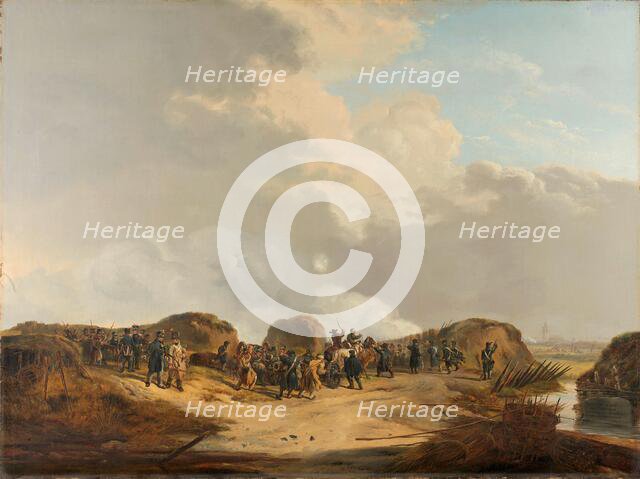 The Demilune constructed at the Siege of Naarden, April 1814, 1814-1815. Creator: Pieter Gerardus van Os.
