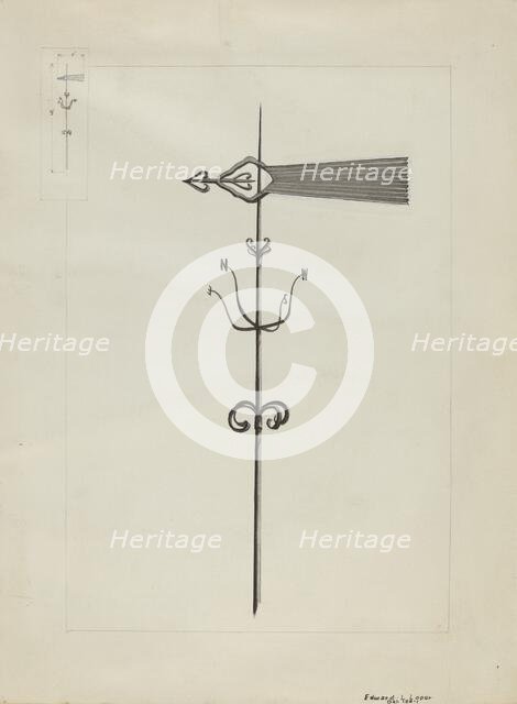 Weather Vane, c. 1936. Creator: Edward L Loper.