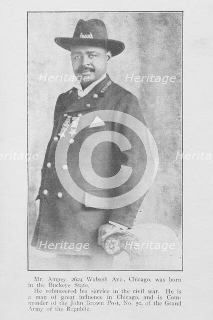 Mr. Ampey, Commander of the John Brown Post, No. 50, of the Grand Army of the Republic, 1907. Creator: Unknown.