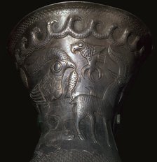 Silver goblet from the Agighiol Treasure, 4th century BC. Artist: Unknown