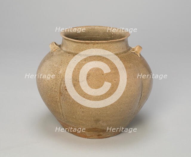Jar with Loop-Handles, Tang (618-907) or Song dynasty (960-1279), c. 9th/10th century. Creator: Unknown.