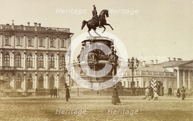 View of the Monument to Emperor Nicholas I on Saint Isaac's Square, 1874.