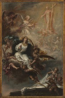 Study for "The Assumption of the Virgin" for San Augustín, Seville, c. 1670-1672. Creator: Juan de Valdés Leal (Spanish, 1622-1690).