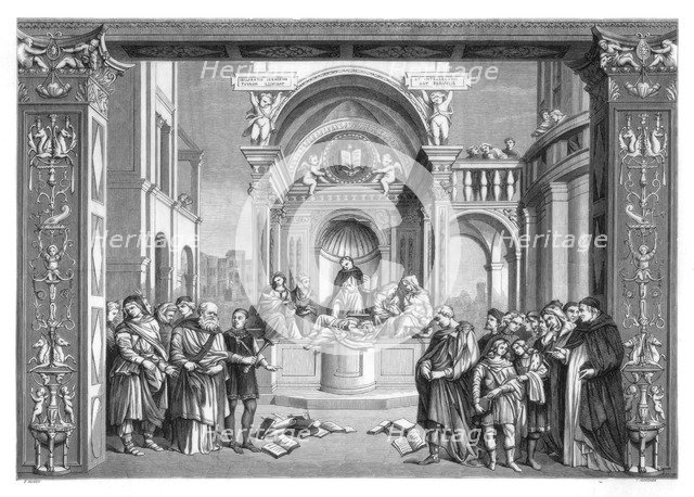 'Triumph of St Thomas Aquinas over the Heretics', 1489-1491 (1870).Artist: Perrichon