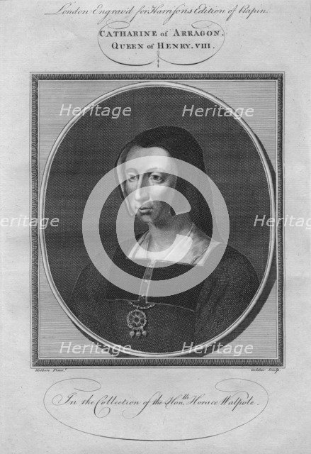 Catherine of Aragon, Queen of Henry VIII, 1784.  Artist: Anon.