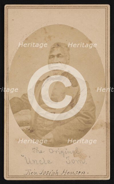 Portrait of Reverend Josiah Henson (1789-1883), Between 1866 and 1869. Creator: Alexander Gardner.
