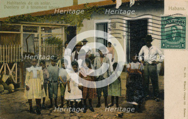 'Habitantes de un solar. Dwellers of a tenement house', c1913. Artist: Unknown.