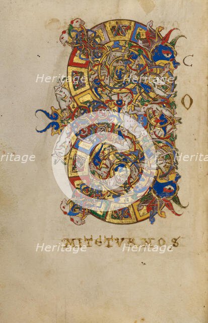 Inhabited Initial C; Breviary, 1153. Creator: Unknown.