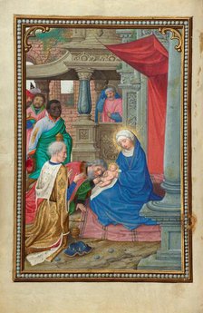 The Adoration of the Magi; Prayer Book of Cardinal Albrecht of Brandenburg, about 1525-1530. Creator: Simon Bening.