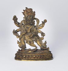 Enlightened Protector Mahakala with Six Arms (Shadbhuja), 18th/19th century. Creator: Unknown.
