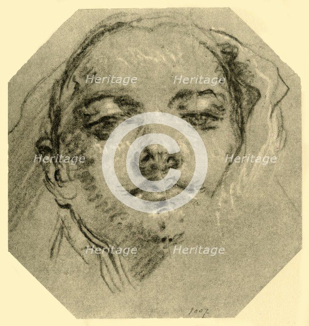 'Head of a Woman', c1739-c1744, (1928). Artist: Giovanni Battista Tiepolo.