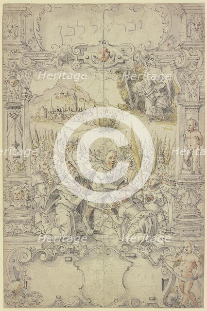 Coronation of Saul by Samuel, 1598. Creator: Hans Jakob Dunz.