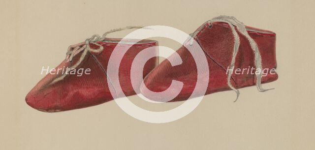 Baby's Shoe, c. 1937. Creator: William Frank.