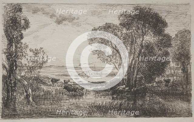 The Hydraulic Machine, original impression 1862, printed in 1921. Creator: Charles François Daubigny (French, 1817-1878).