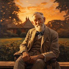 AI IMAGE - Portrait of George Bernard Shaw, 1920s, (2023). Creator: Heritage Images.