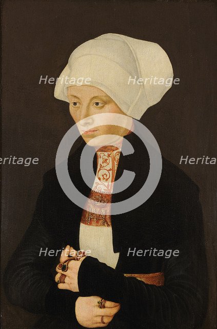 Portrait of a Young Woman with a Bonnet, ca 1525-1550.