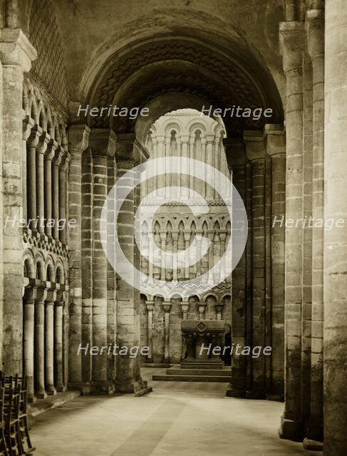 Ely Cathedral: West End of South Aisle, c. 1891. Creator: Frederick Henry Evans.