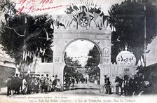 Arc de Triomphe facade, Sidi Bel Abbes, Algeria, 14 July 1906. Artist: Boumendil