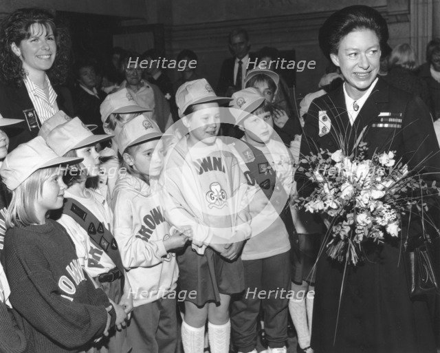 Princess Margaret with Brownies, c1990. Artist: Sidney Harris