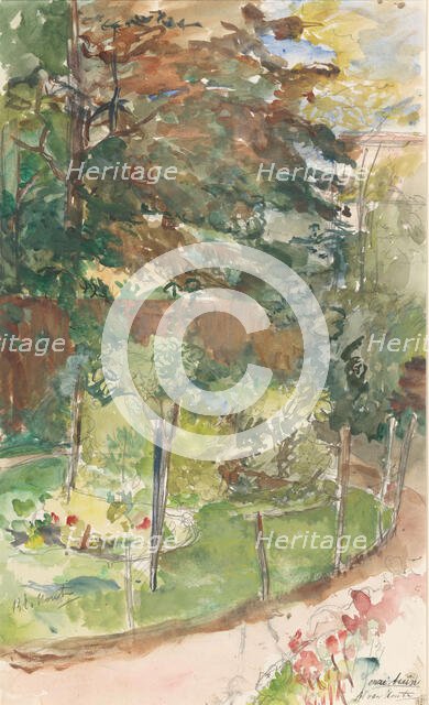 View in garden, 1872-1950. Creator: Barbara Elisabeth van Houten.