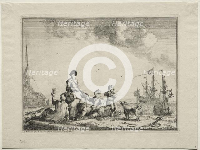 Fish Vender, 1701. Creator: Ludolf Backhuysen (Dutch, 1631-1708); Ludolf Backhuysen (Dutch, 1631-1708).