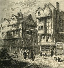 'Old Houses Formerly Standing in Butcher's Row, about 1800', (1881). Creator: Unknown.