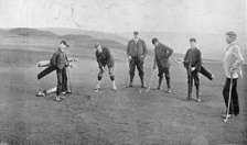 Golfers at The Winchester Golf Links, 1896. Creator: RW Thomas.