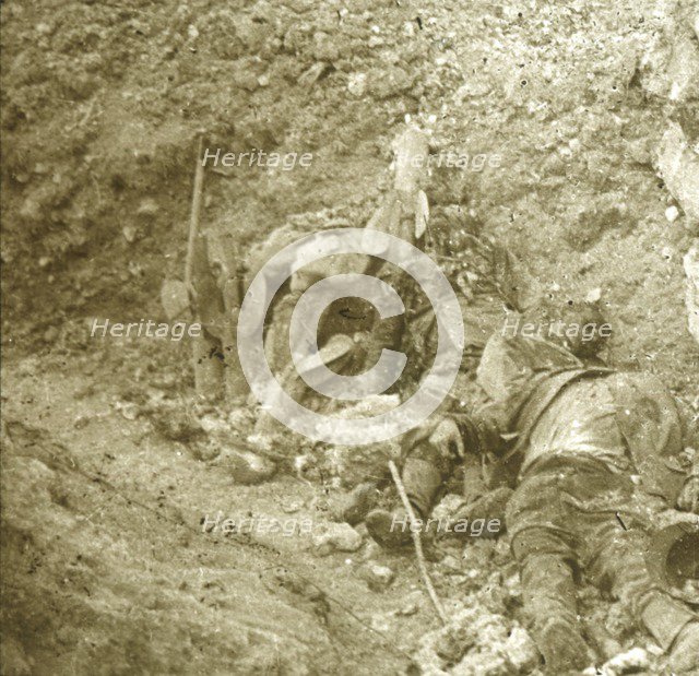 Body of dead soldier, c1914-c1918. Artist: Unknown.
