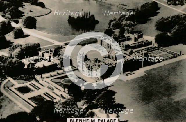 Aerial view of Blenheim Palace, 1939. Artist: Unknown