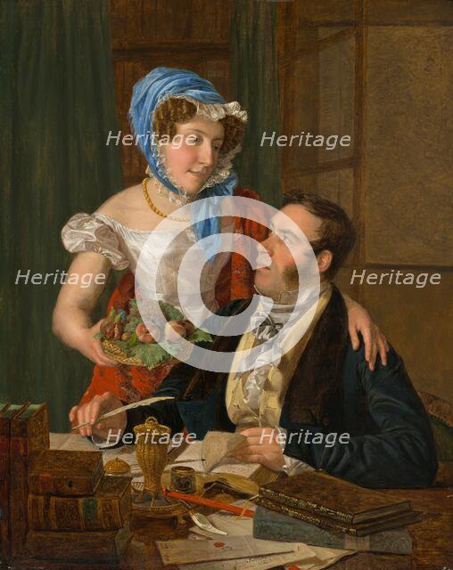 The Cartographer Professor Josef Jüttner and His Wife, 1824. Creator: Ferdinand Georg Waldmuller.